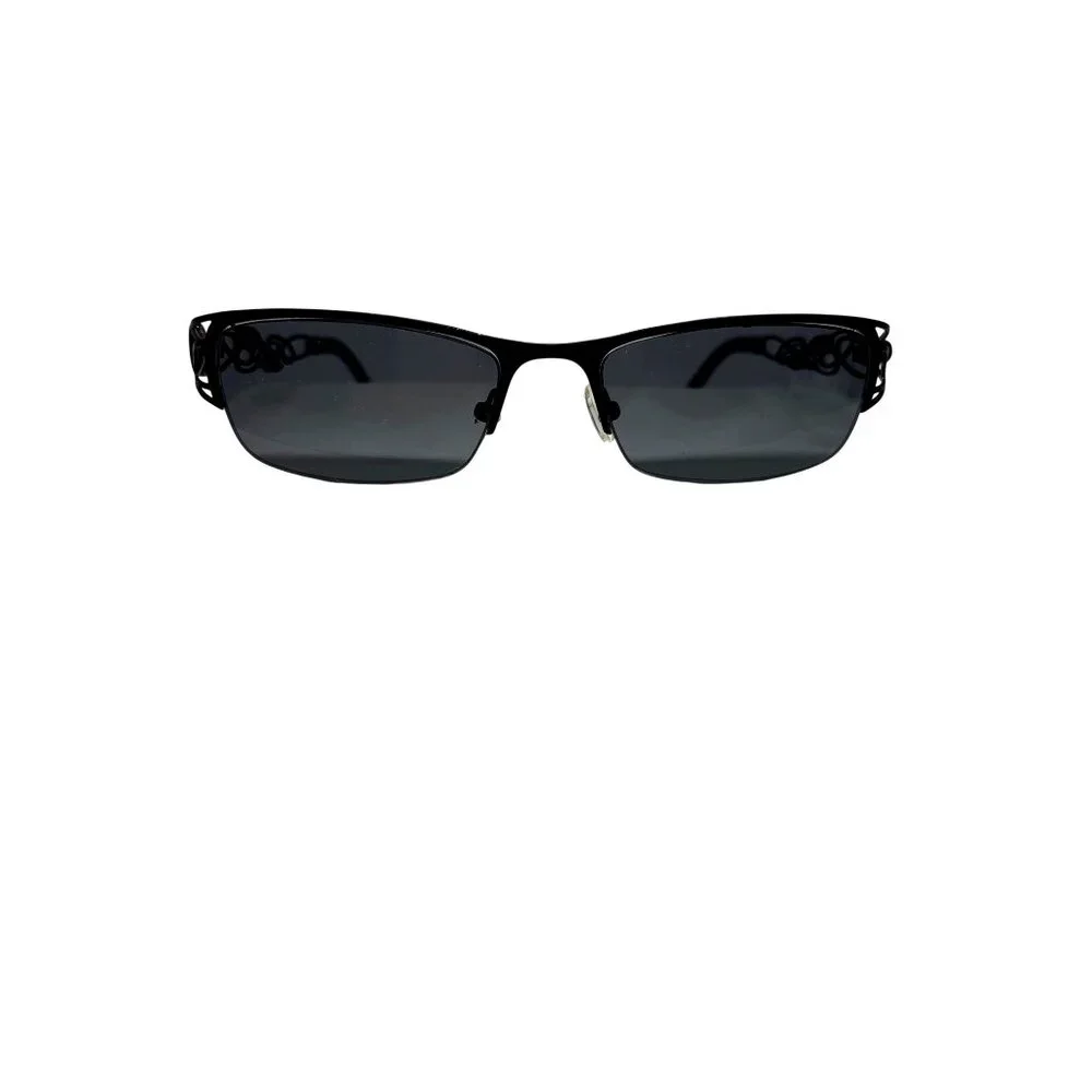 Black Metal Fashion glasses Decorative Temple Design Jessica Mack Frames Only!